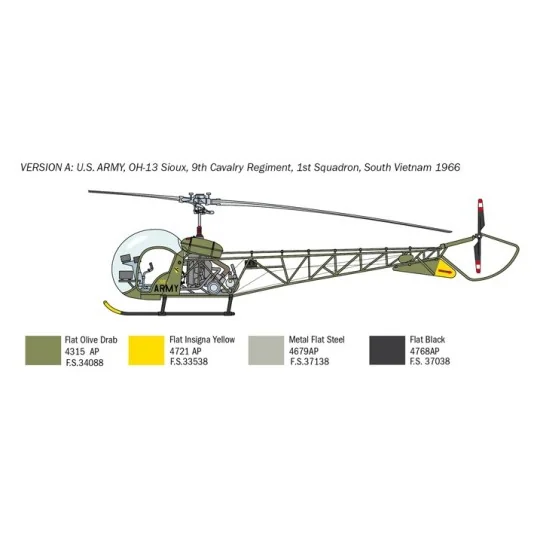 I2820-OH-13 Sioux 1/48 Italeri helicopter - I2820