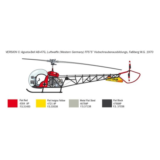 OH-13 Sioux 1/48 Italeri helicopter Italeri I2820 - 6 I2820-OH-13 Sioux 1/48 Italeri helicopter - I2820