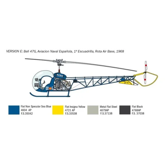 I2820-OH-13 Sioux 1/48 Italeri helicopter - I2820