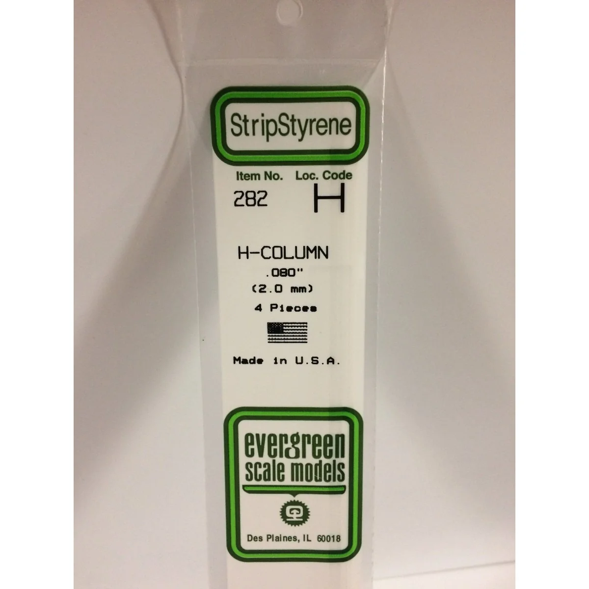 Profile: 2.0x350mm Ref: 282 - Evergreen - S1370282 Profile: 2.0x350mm Ref: 282 - Evergreen - S1370282