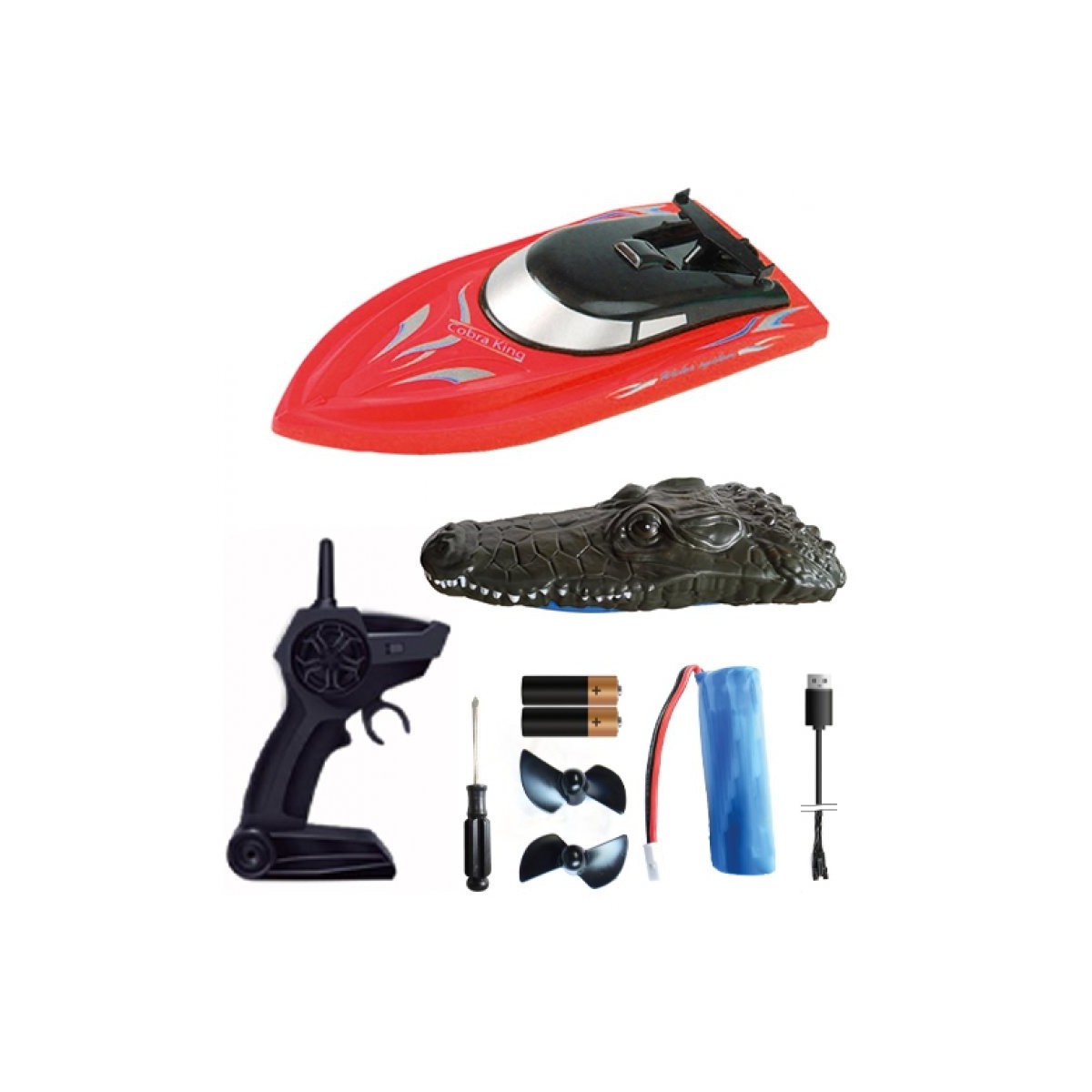 Boat Croco Racer 2 in 1 red 2.4Ghz RTR Siva Siva SV-30095 - 2