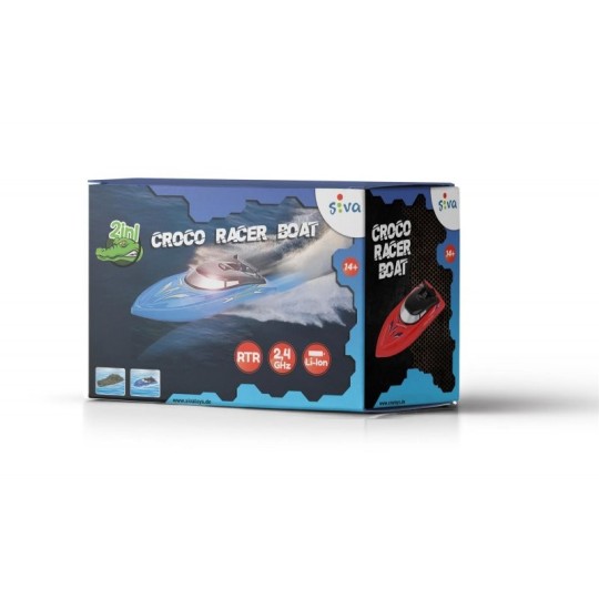 SV-30095-Boat Croco Racer 2 in 1 red 2.4Ghz RTR Siva