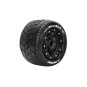 L-T3328SB-Pneus MT-Rocket + Jantes Noir Traxxas Maxx (x2) Louise RC