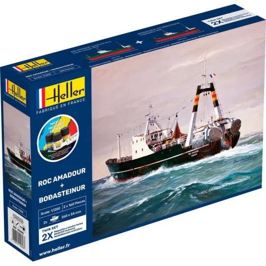 HEL-55608-Roc Aamadour + Bodasteinur 1/200 Heller + colle et peintures - HEL-55608