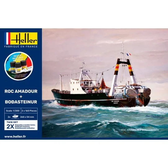 HEL-55608-Roc Aamadour + Bodasteinur 1/200 Heller + colle et peintures - HEL-55608