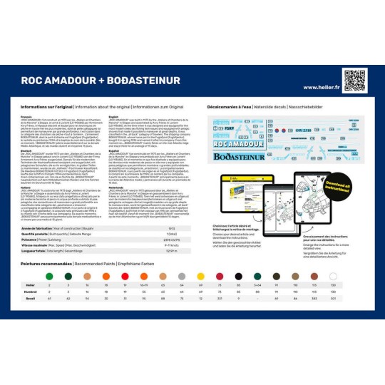 HEL-55608-Roc Aamadour + Bodasteinur 1/200 Heller + glue and paintings