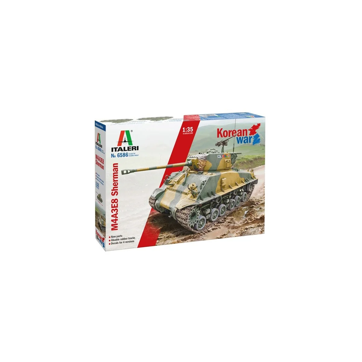 Char M4A3E8 Sherman "Guerre de Corée" 1/35 Italeri Italeri I6586 - 2 Char M4A3E8 Sherman "Guerre de Corée" 1/35 Italeri Italeri I6586 - 2