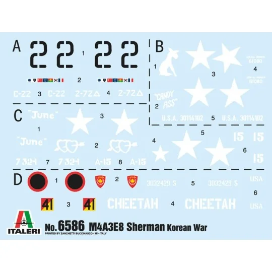 Char M4A3E8 Sherman "Guerre de Corée" 1/35 Italeri Italeri I6586 - 3 I6586-Char M4A3E8 Sherman "Guerre de Corée" 1/35 Italeri - I6586