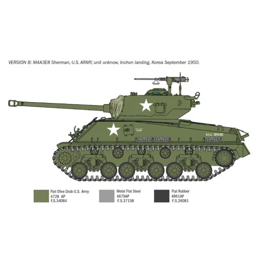 I6586-Tank M4A3E8 Sherman "Korean War" 1/35 Italeri - I6586