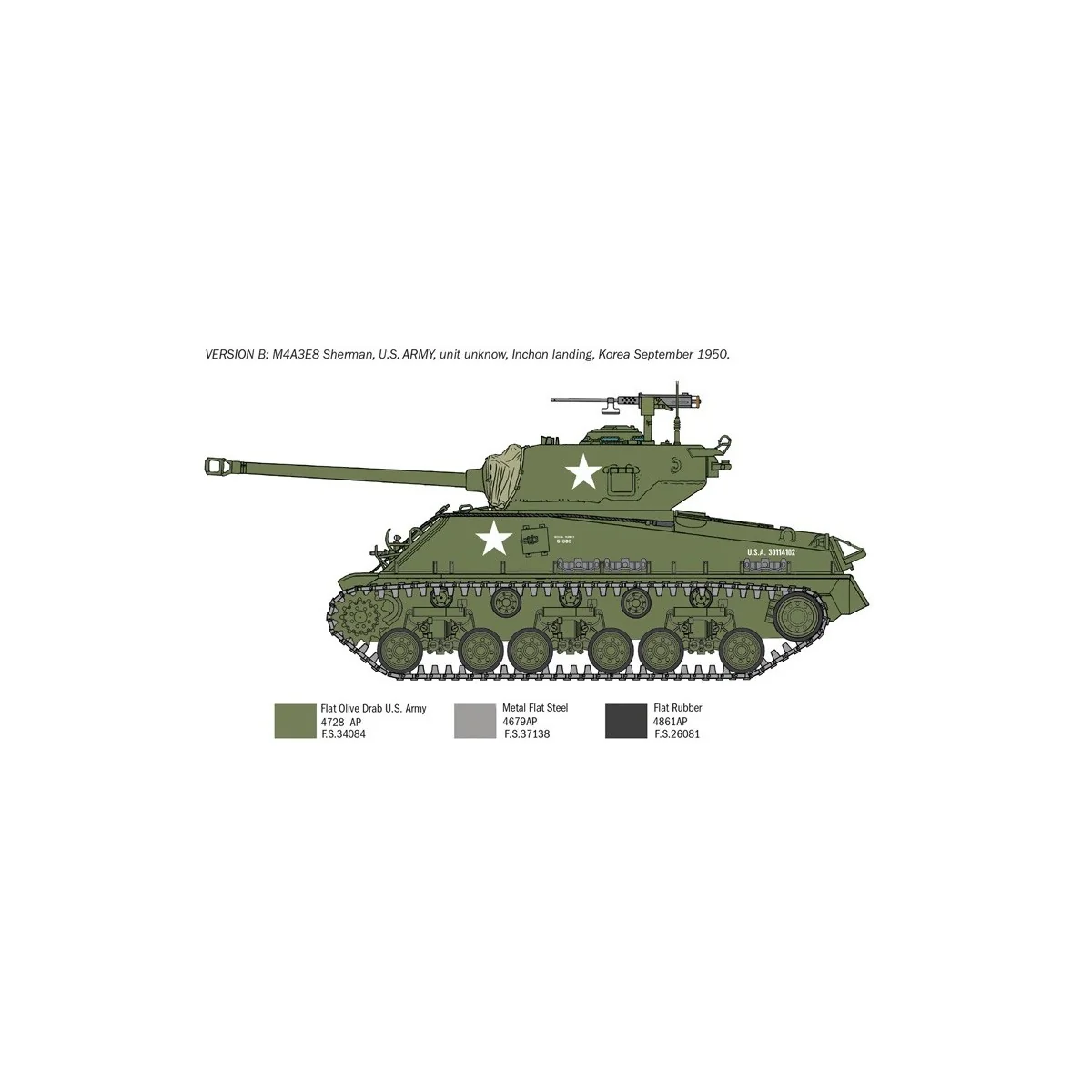 Tank M4A3E8 Sherman "Korean War" 1/35 Italeri Italeri I6586 - 5
