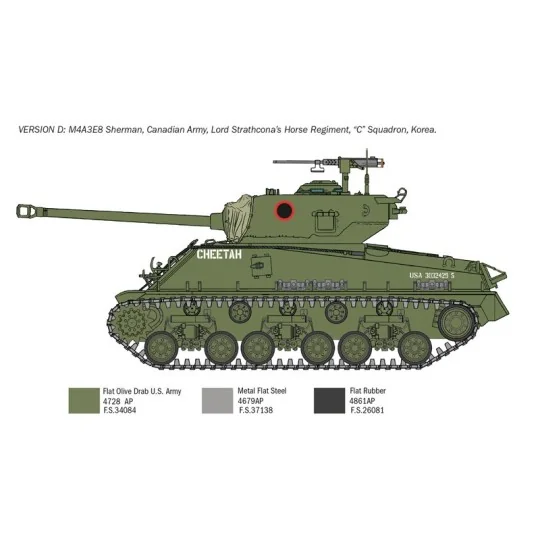I6586-Tank M4A3E8 Sherman "Korean War" 1/35 Italeri - I6586
