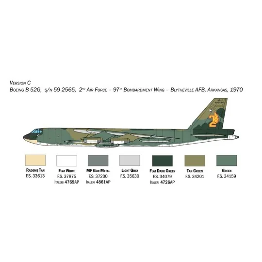 B-52G Stratofortress Start of production 1/72 Italeri Italeri I1451 - 6 I1451-B-52G Stratofortress Start of production 1/72 Italeri - I1451