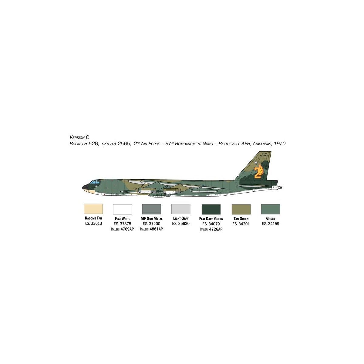 B-52G Stratofortress Start of production 1/72 Italeri Italeri I1451 - 6
