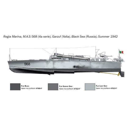 I5626-Boat M.A.S. 568 with Crew 1/35 Italeri - I5626
