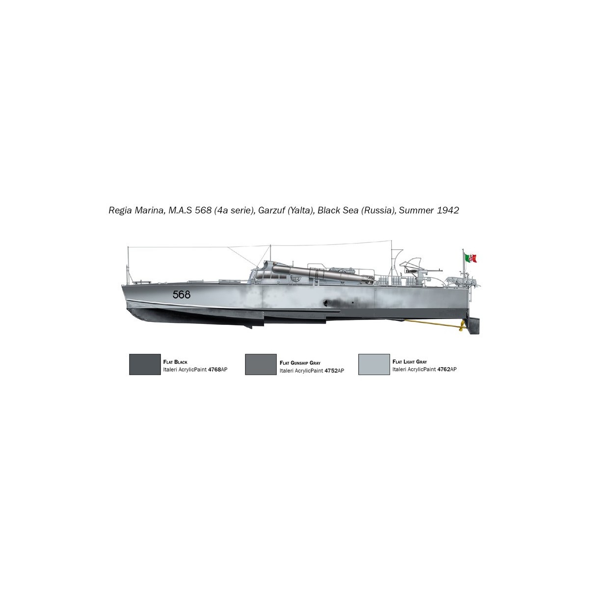 Boat M.A.S. 568 with Crew 1/35 Italeri Italeri I5626 - 4