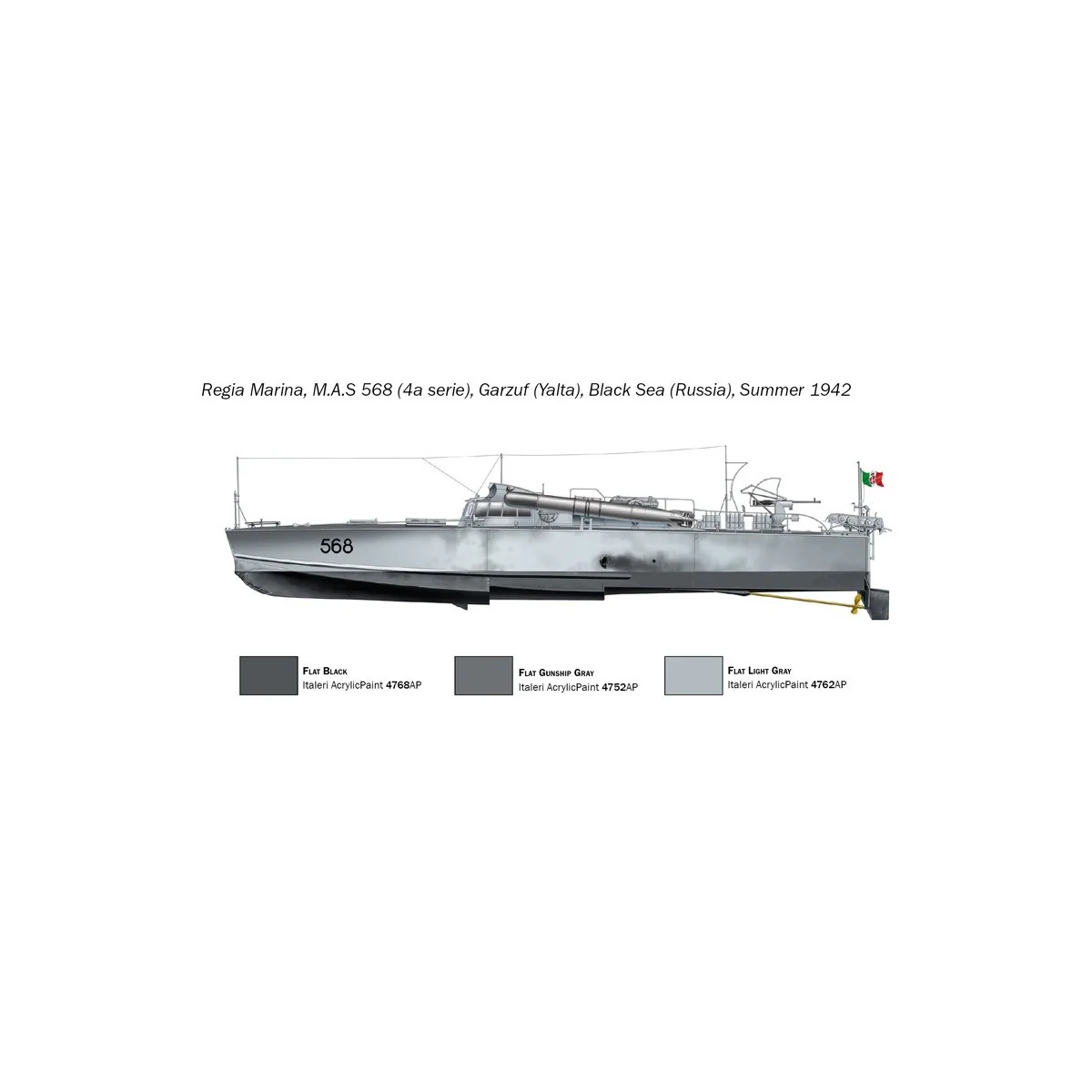 Boat M.A.S. 568 with Crew 1/35 Italeri Italeri I5626 - 4