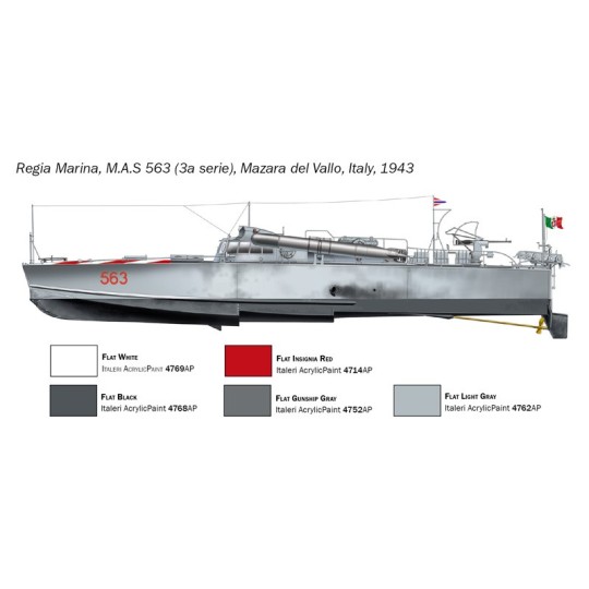I5626-Boat M.A.S. 568 with Crew 1/35 Italeri - I5626