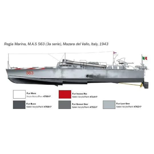 Bateau M.A.S. 568 avec Equipage 1/35 Italeri Italeri I5626 - 5 I5626-Bateau M.A.S. 568 avec Equipage 1/35 Italeri - I5626