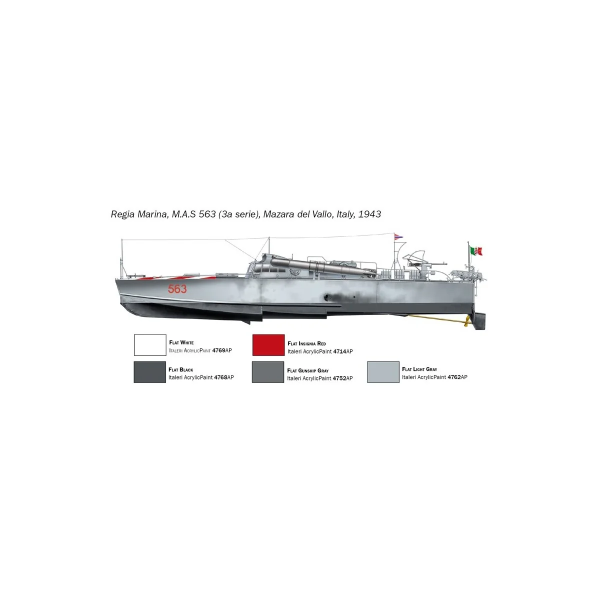 Boat M.A.S. 568 with Crew 1/35 Italeri Italeri I5626 - 5