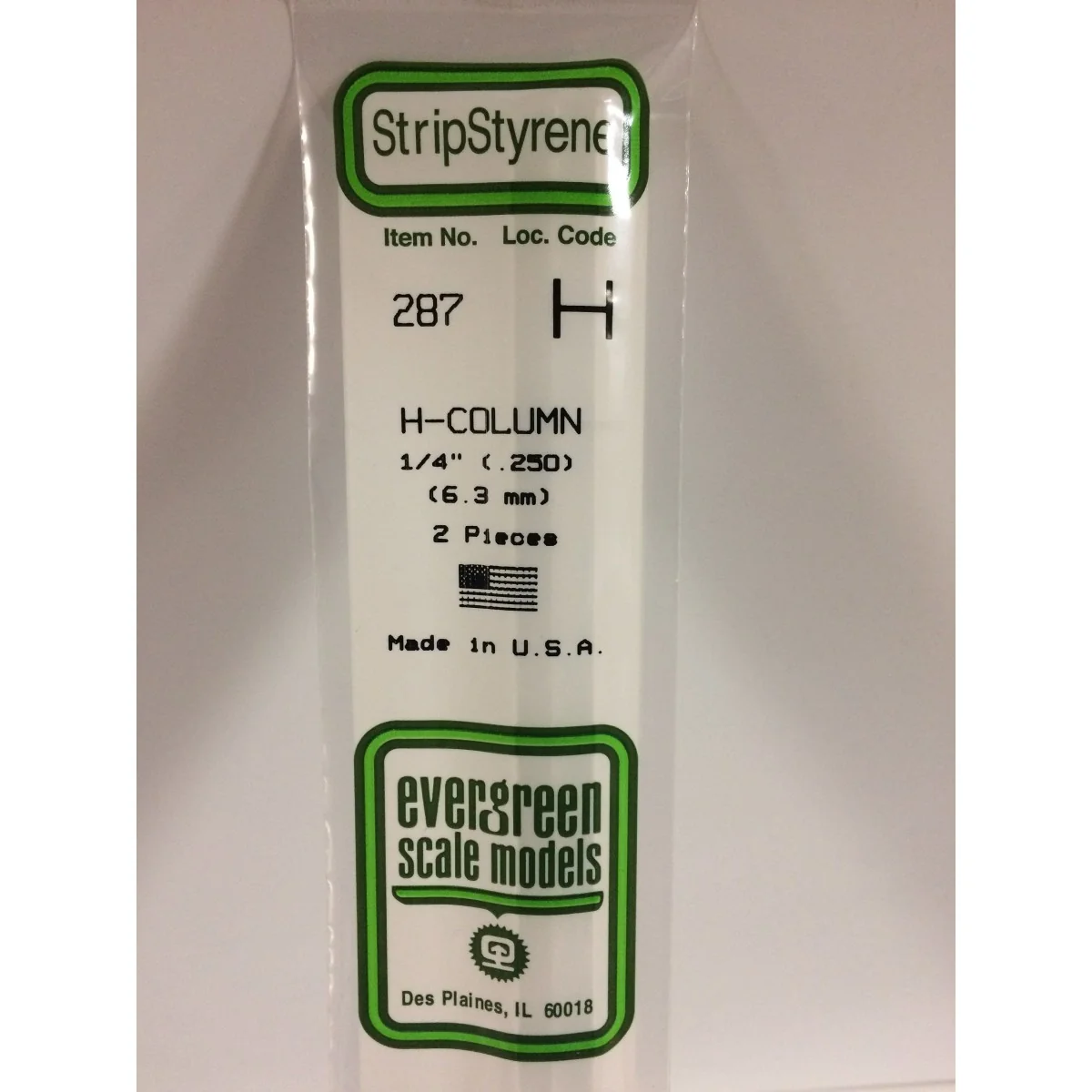 H-profile 6.3x350mm Ref: 287 - Evergreen - S1370287 - S1370287