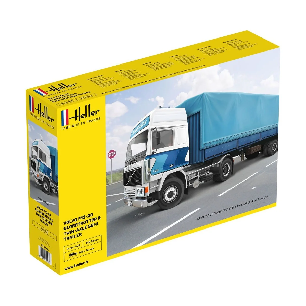 Volvo F12-20 Globetrotter & semi-trailer 1/32 Heller Heller 81703 - 1