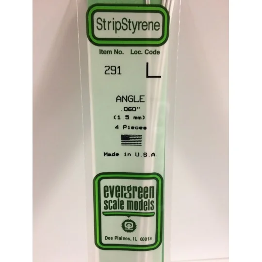 L-profile 1.5x350mm Ref: 291 - Evergreen - S1370291 - S1370291 S1370291-L-profile 1.5x350mm Ref: 291 - Evergreen - S1370291