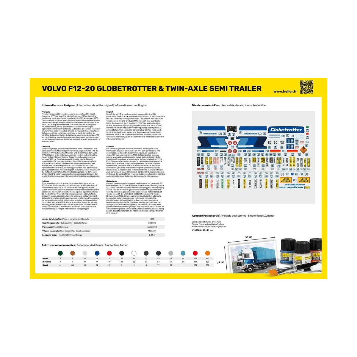 Volvo F12-20 Globetrotter & semi-remorque 1/32 Heller Heller 81703 - 3