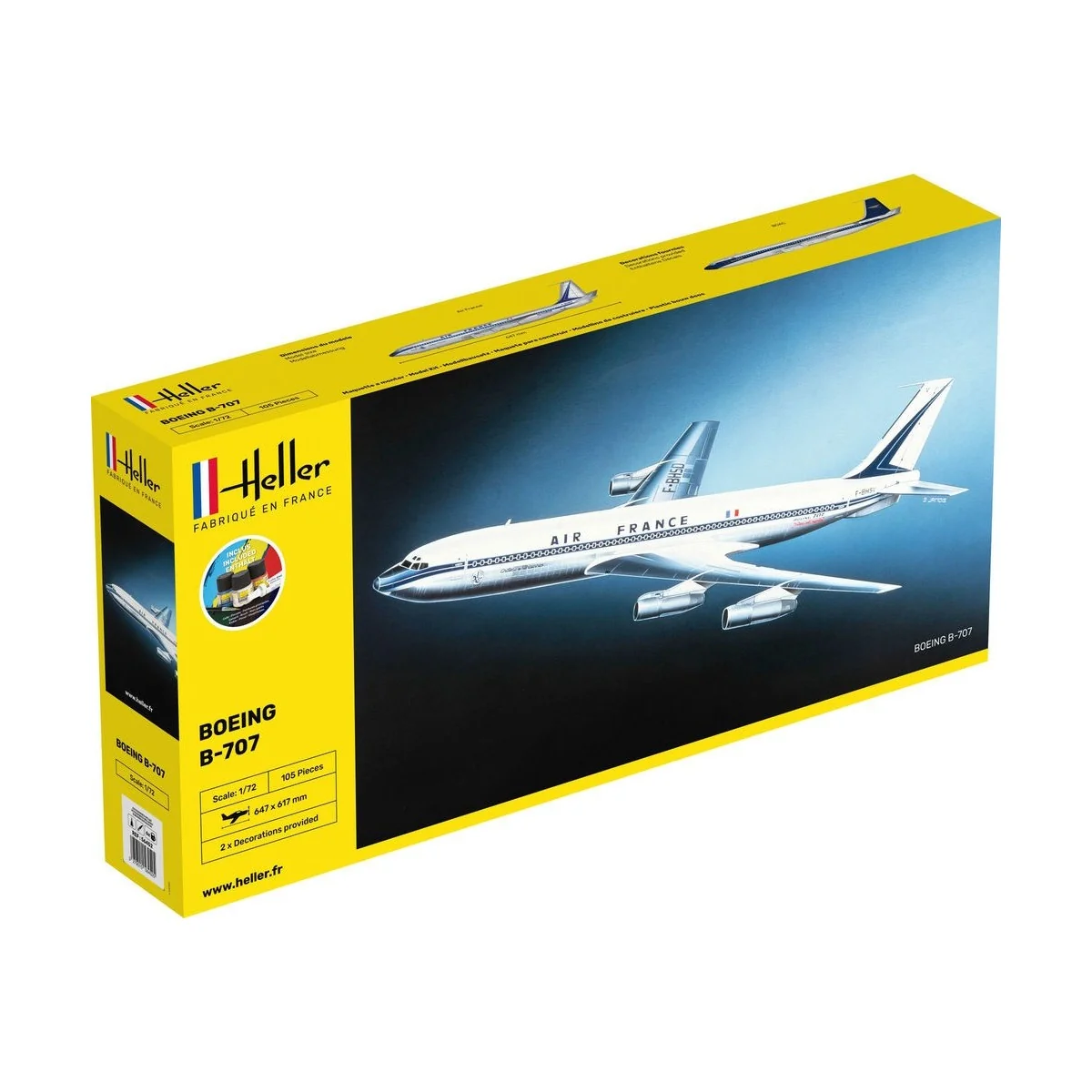 Boeing B-707 Air France 1/72 Heller + colle et peintures Heller 56452 - 1