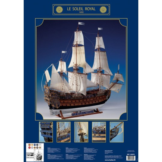 HEL-80899-Boat Le Soleil Royal 1692 1/100 Heller