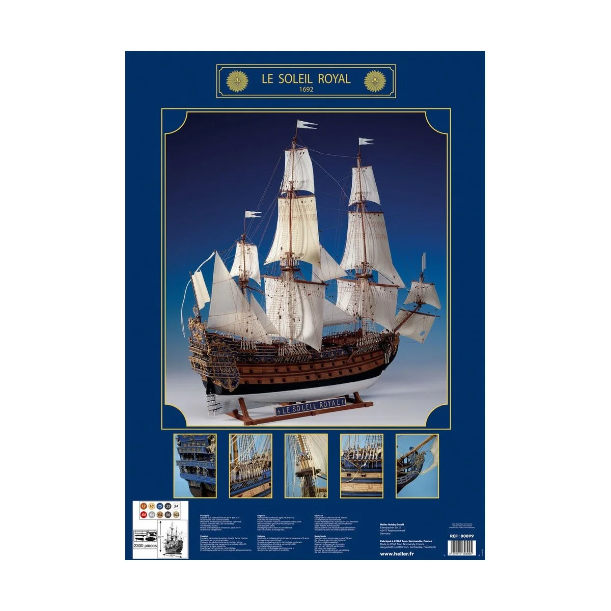 Boat Le Soleil Royal 1692 1/100 Heller Heller 80899 - 3 Boat Le Soleil Royal 1692 1/100 Heller Heller 80899 - 3