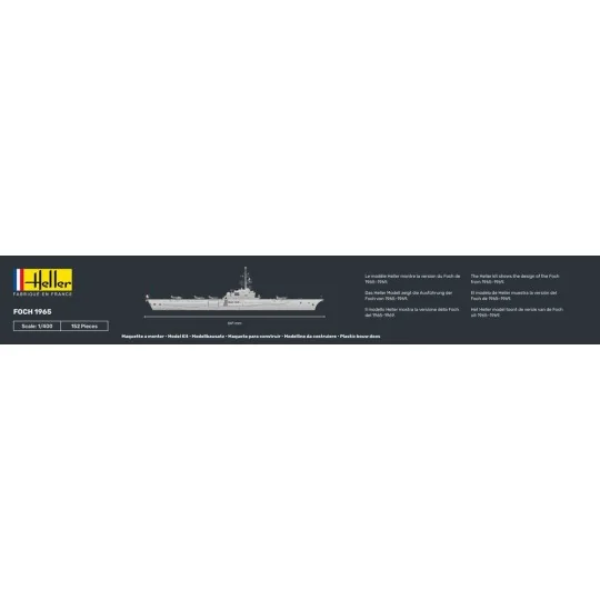 HEL-81071-Porte-avion Foch 1965 1/400 Heller - HEL-81071