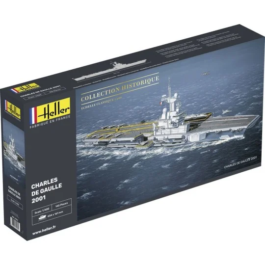 HEL-81072-Aircraft carrier Charles de Gaulle 2001 1/400 Heller