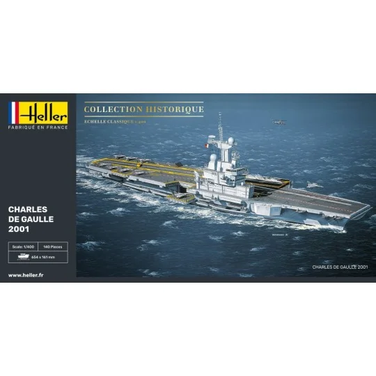 HEL-81072-Aircraft carrier Charles de Gaulle 2001 1/400 Heller