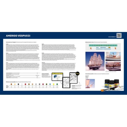 HEL-80807-Boat Amerigo Vespucci 1/150 Heller