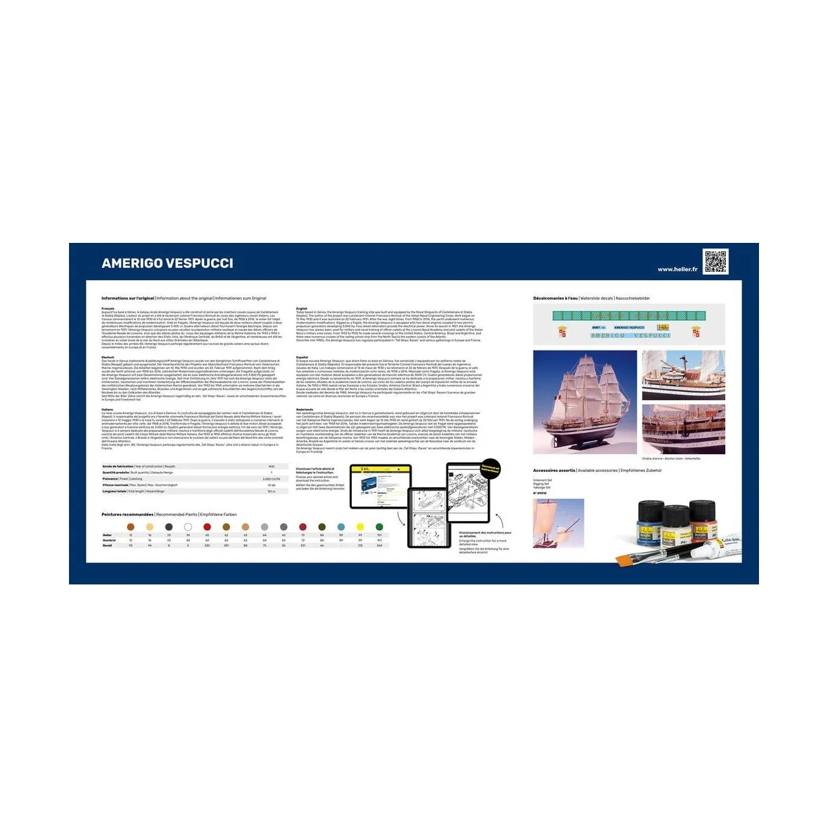 Boat Amerigo Vespucci 1/150 Heller Heller HEL-80807 - 3