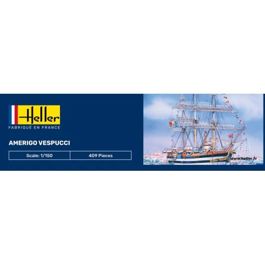 Boat Amerigo Vespucci 1/150 Heller Heller HEL-80807 - 4 HEL-80807-Boat Amerigo Vespucci 1/150 Heller - HEL-80807