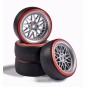 500900156-Roues drift gris / rouge 26mm 1/10 (4) Carson - 500900156