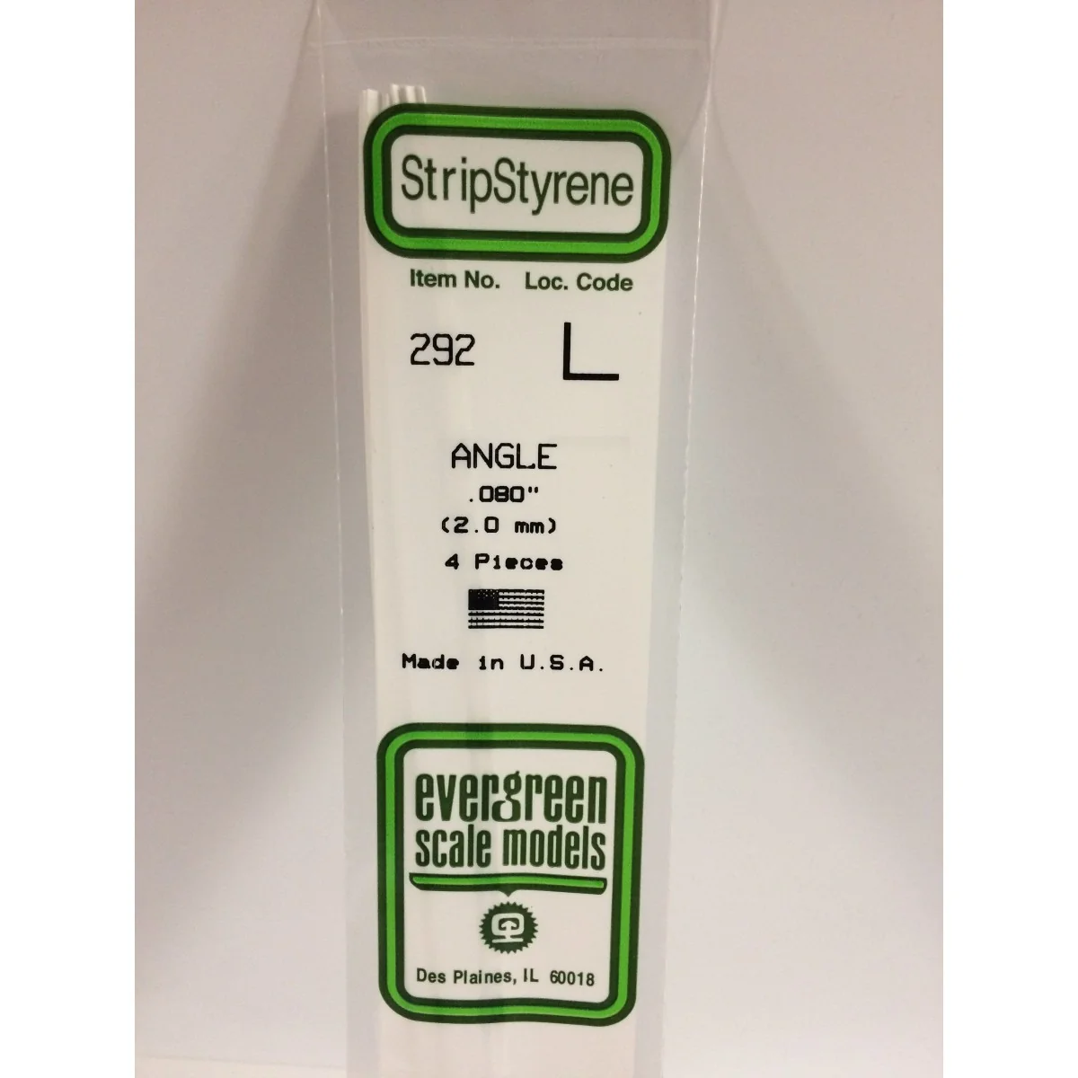 L-profile 2.0x350mm Ref: 292 - Evergreen - S1370292 - S1370292 L-profile 2.0x350mm Ref: 292 - Evergreen - S1370292 - S1370292