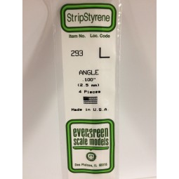 Profilé L 2.5x350mm Ref : 293 - Evergreen Evergreen S1370293 - 1