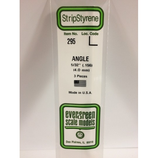 S1370295-Profilé L 4.0x350mm Ref : 295 - Evergreen - S1370295
