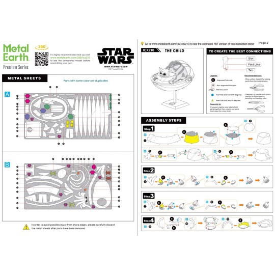 ICX210-Iconx Mandalorian The Child Star Wars Metal Earth