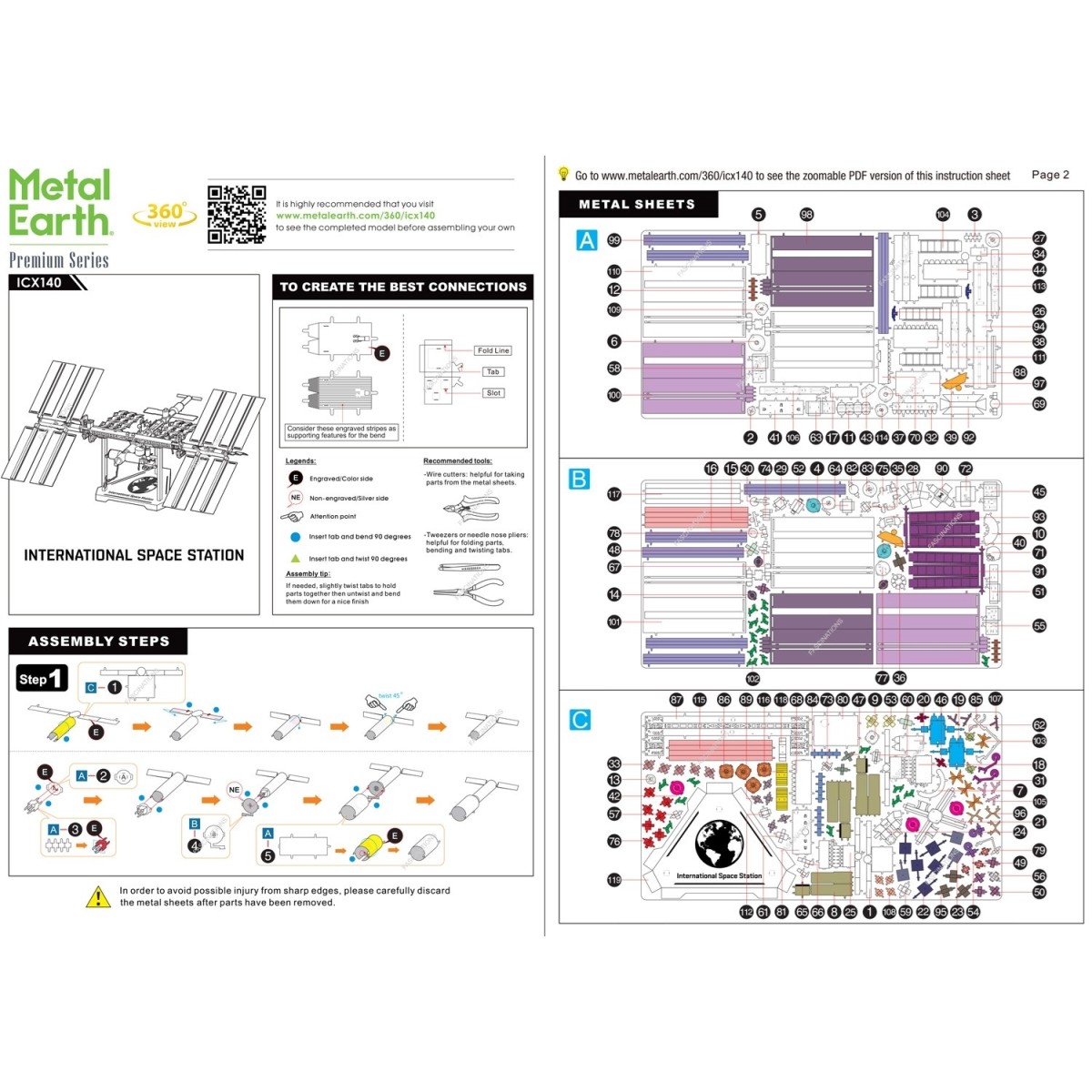 Iconix International Space Station Skycrane Metal Earth Metal Earth ICX140 - 7