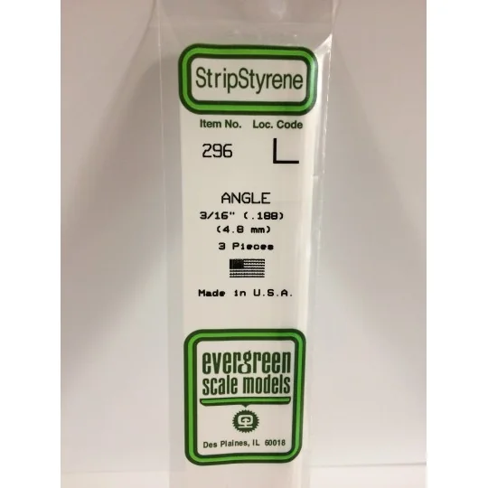 S1370296-L-profile 4.8x350mm Ref: 296 - Evergreen - S1370296