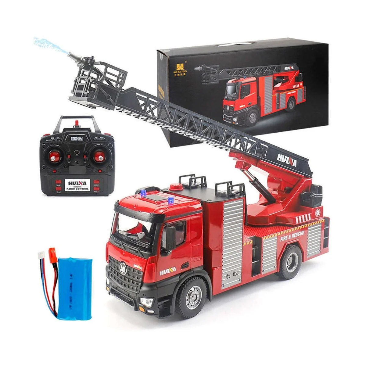 Camion de pompier grande échelle RC 1/14 2.4Ghz - HuiNa HuiNa Toys CY1561 - 1