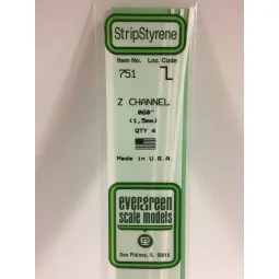 Z-profile 1.5x350mm Ref: 751 - Evergreen - S1370751 - S1370751
