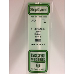 Profile Z 2.0x350mm Ref: 752 - Evergreen - S1370752