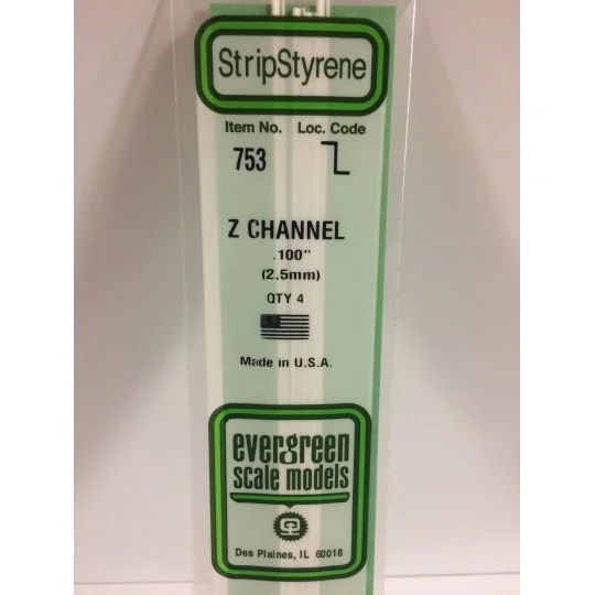 Z-profile 2.5x350mm Ref: 753 - Evergreen - S1370753 - S1370753 S1370753-Z-profile 2.5x350mm Ref: 753 - Evergreen - S1370753