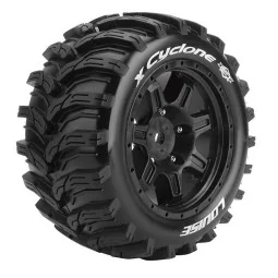 Pneus X-Cyclone + Jantes Noir Traxxas X-Maxx (x2) Louise RC Louise RC L-T3298B - 1