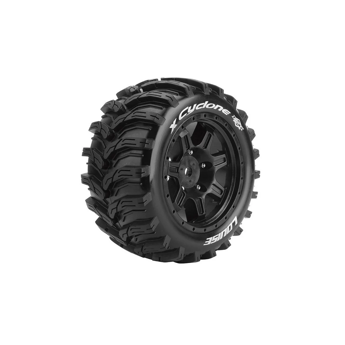 X-Cyclone Tires + Black Traxxas X-Maxx Rims (x2) Louise RC Louise RC L-T3298B - 1