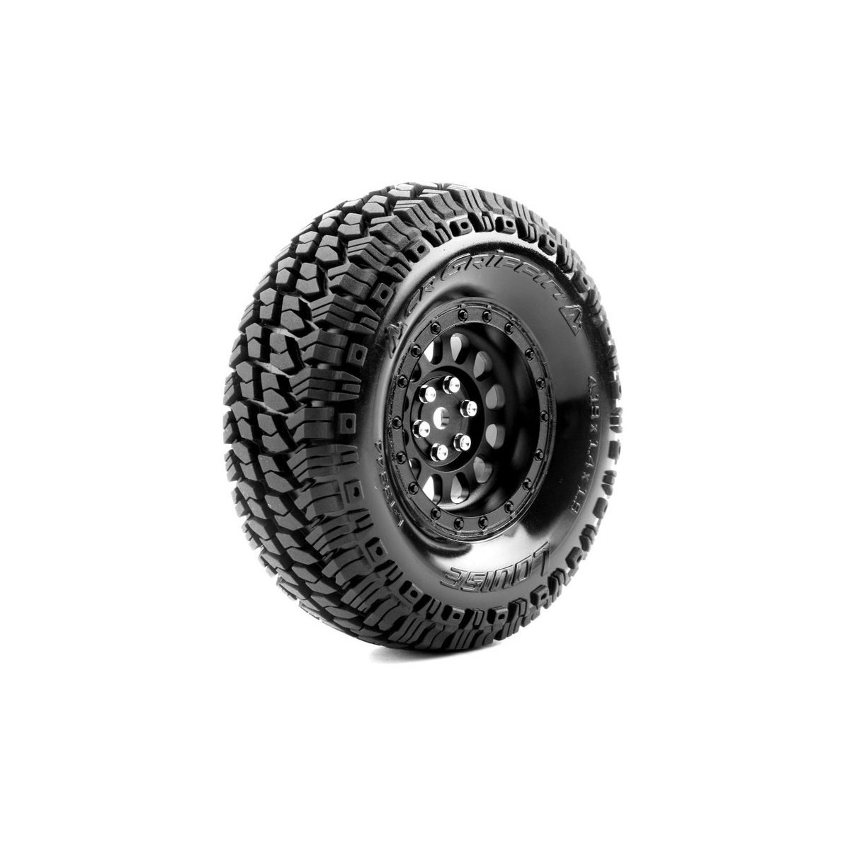 Pneus CR-Griffin class 1 + Jantes 1.9" Noir classe 1 1/10 (x2) Louise RC Louise RC L-T3344VB - 1